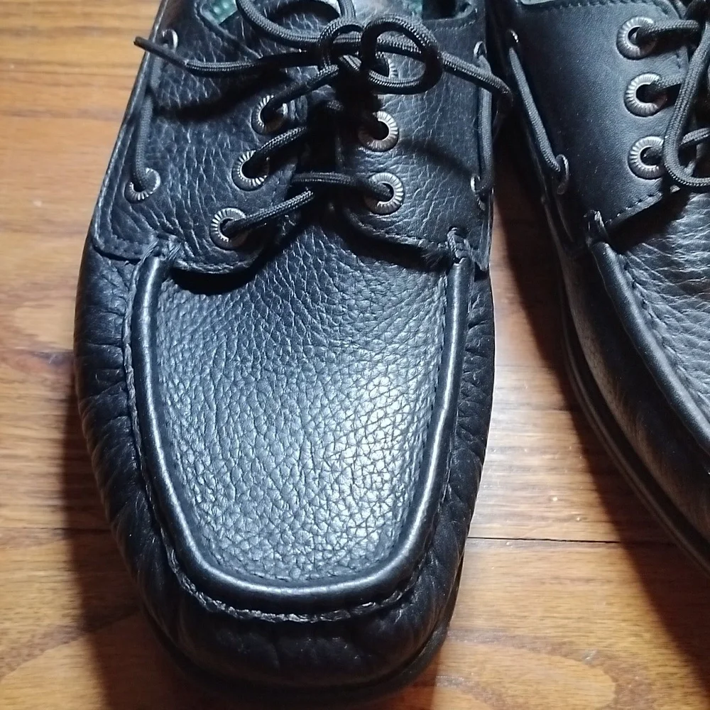 SAS Men's Black Leather Shoes Size 12